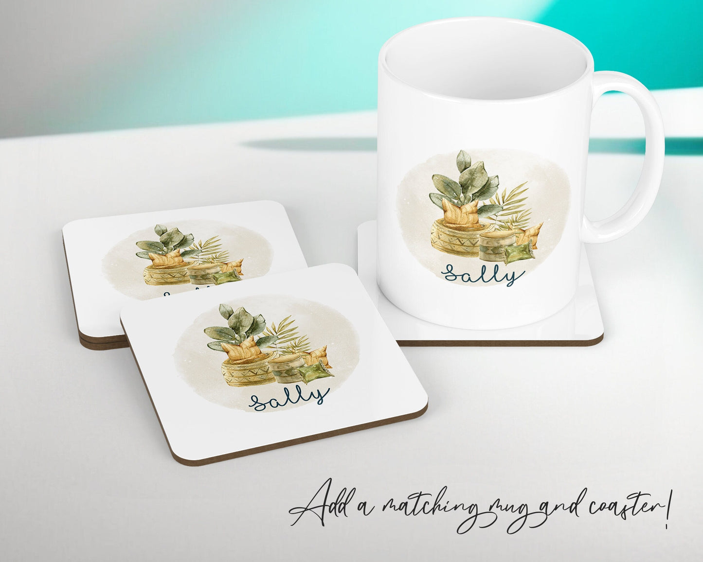Personalised Plant lover Named Cushion Gift Printed Name Design - Cushion Throw Pillow Gift For Plant Lover Christmas Gift CS383