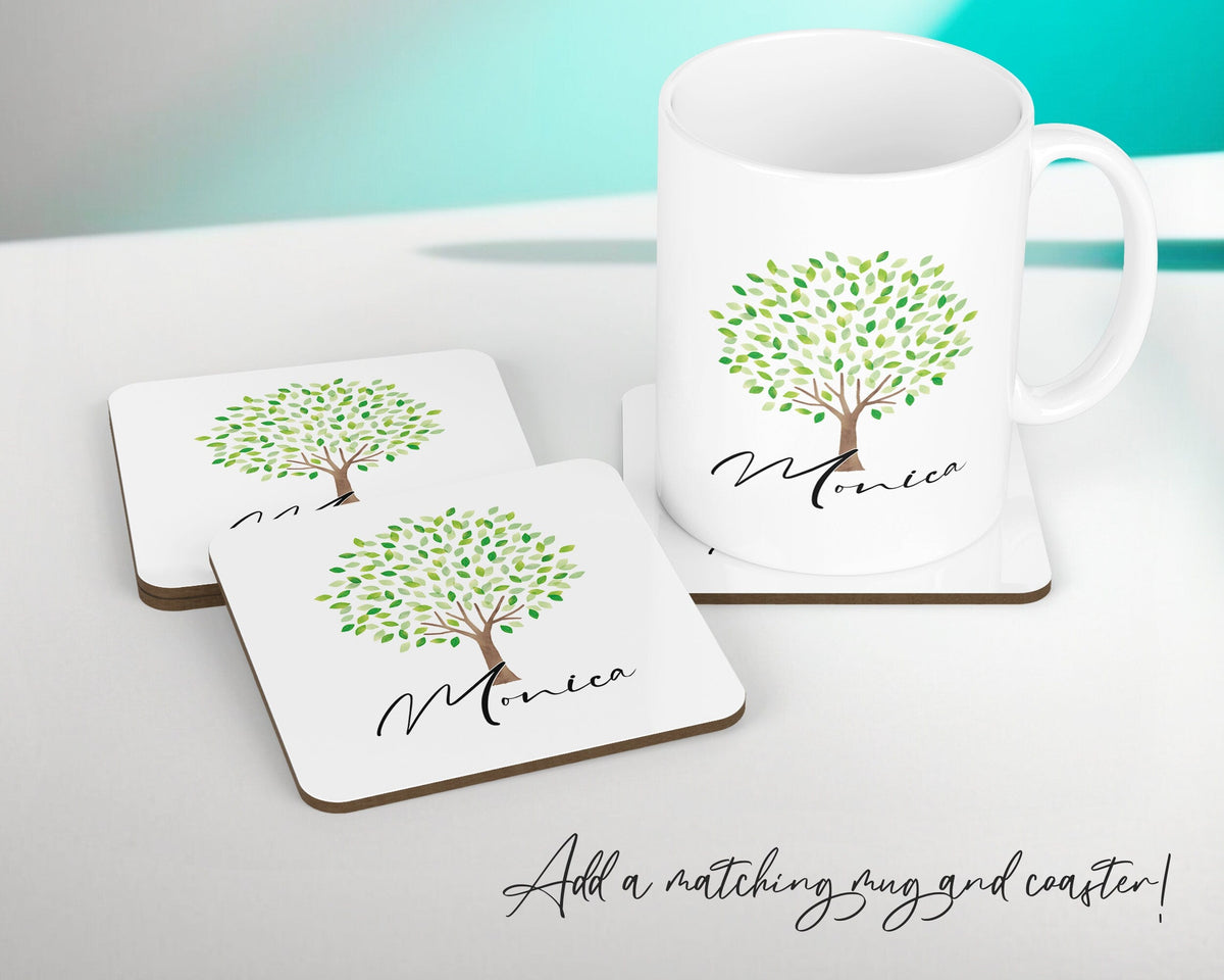 Personalised Tree Cushion Gift Printed Name Design - Cushion Throw Pillow Scenic Nature Gift For Sitting Room Bedroom Birthday Gift CS497