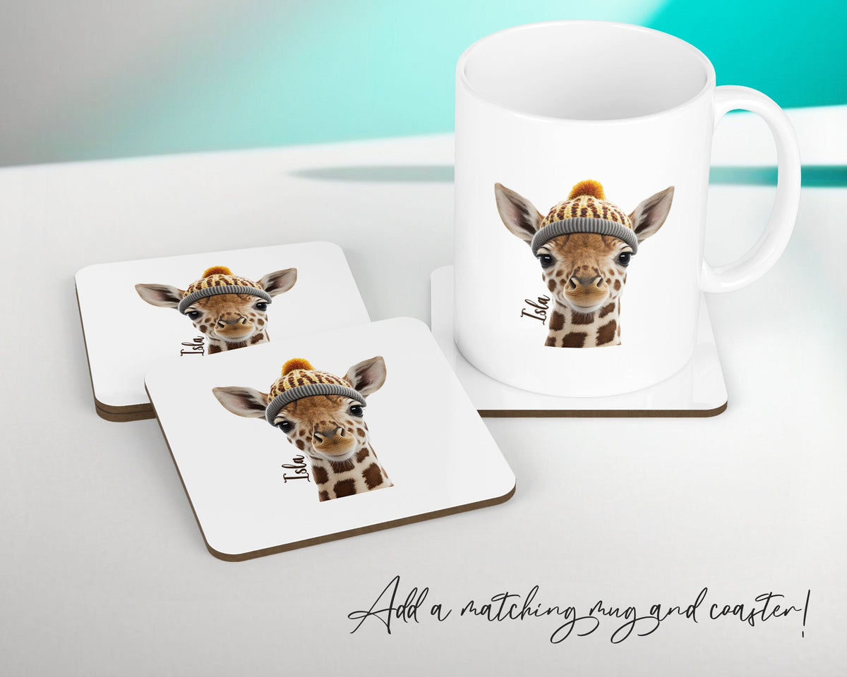 Birthday Gift For Boy Girl Giraffe Cushion Gift Printed Name Design Cushion Throw Pillow Gift For Girls Nursery Bedroom Animal Gift CS532
