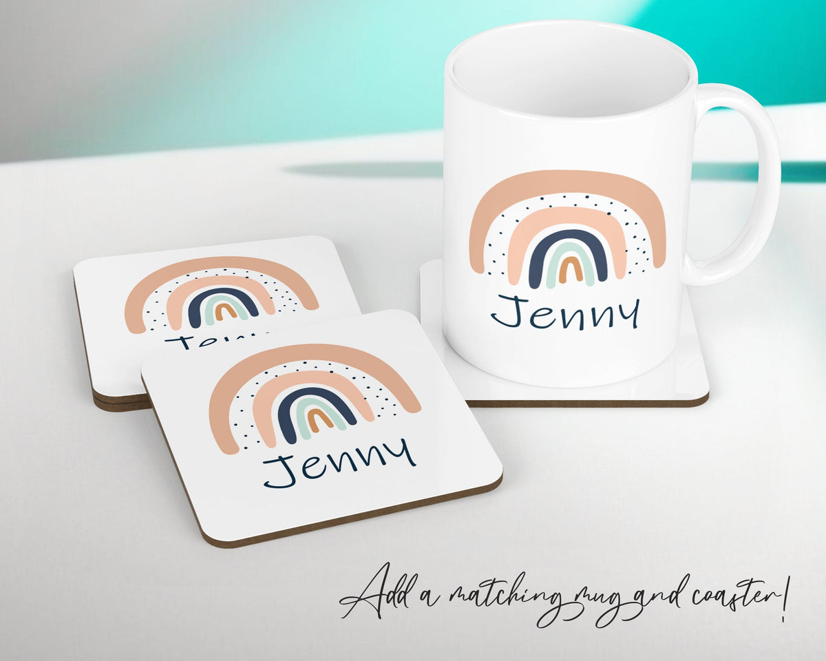 Personalised Rainbow Cushion Gift Printed Name Design - Cushion Throw Pillow Gift For Girls Mum Nan Sister Her Birthday Christmas Gift CS002