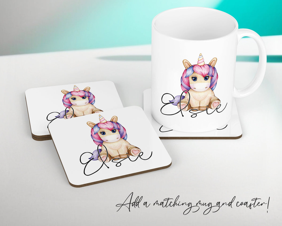 Personalised Unicorn Cushion Gift Printed Name Design - Cushion Throw Pillow Gift For Girls Nursery Bedroom Birthday Christmas Gift CS037