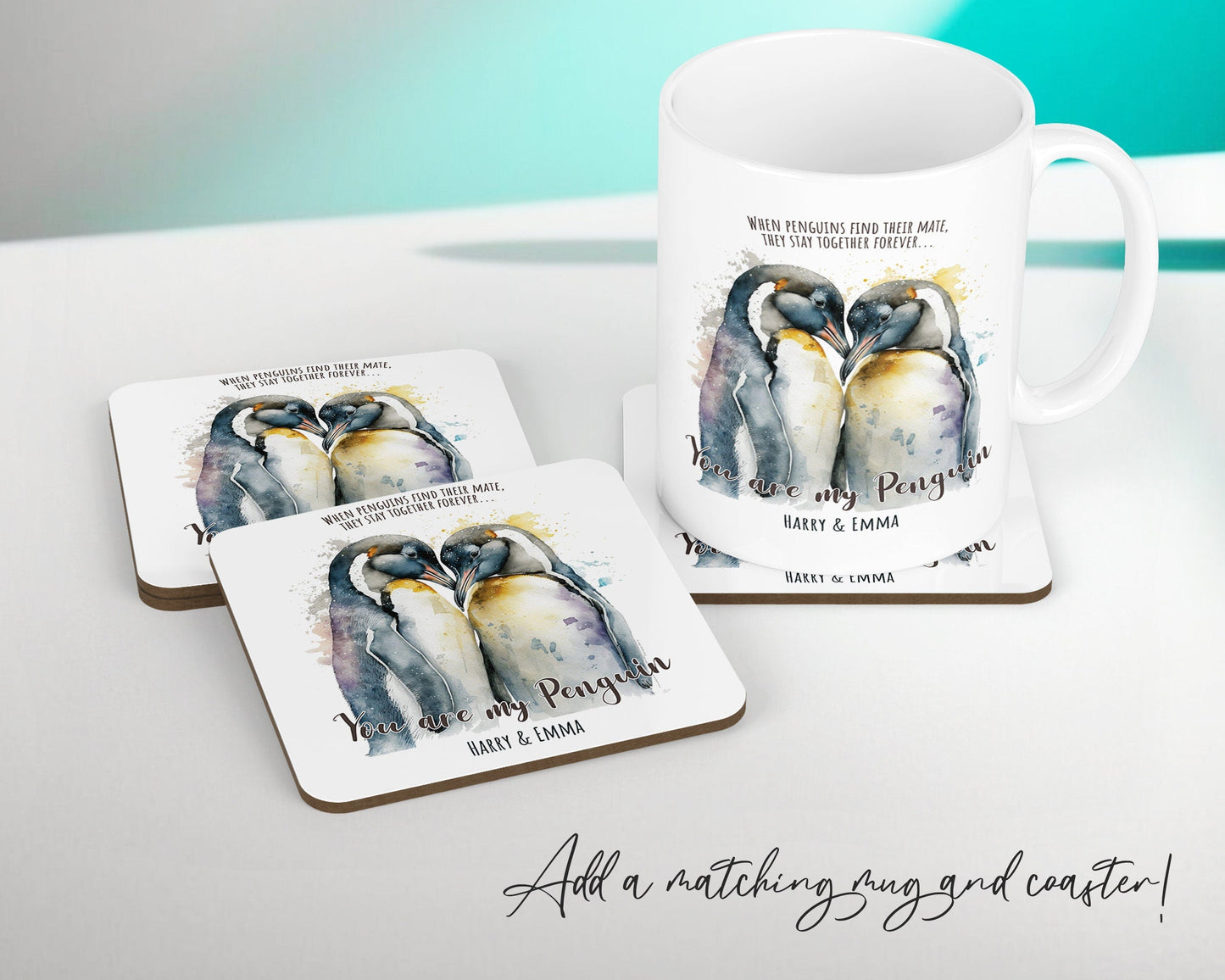 Personalised Valentines Day Penguins Cushion Gift - You Are My Penguin Cushion Throw Pillow Gift For Him Her Boyfriend Girlfriend Gift CS514