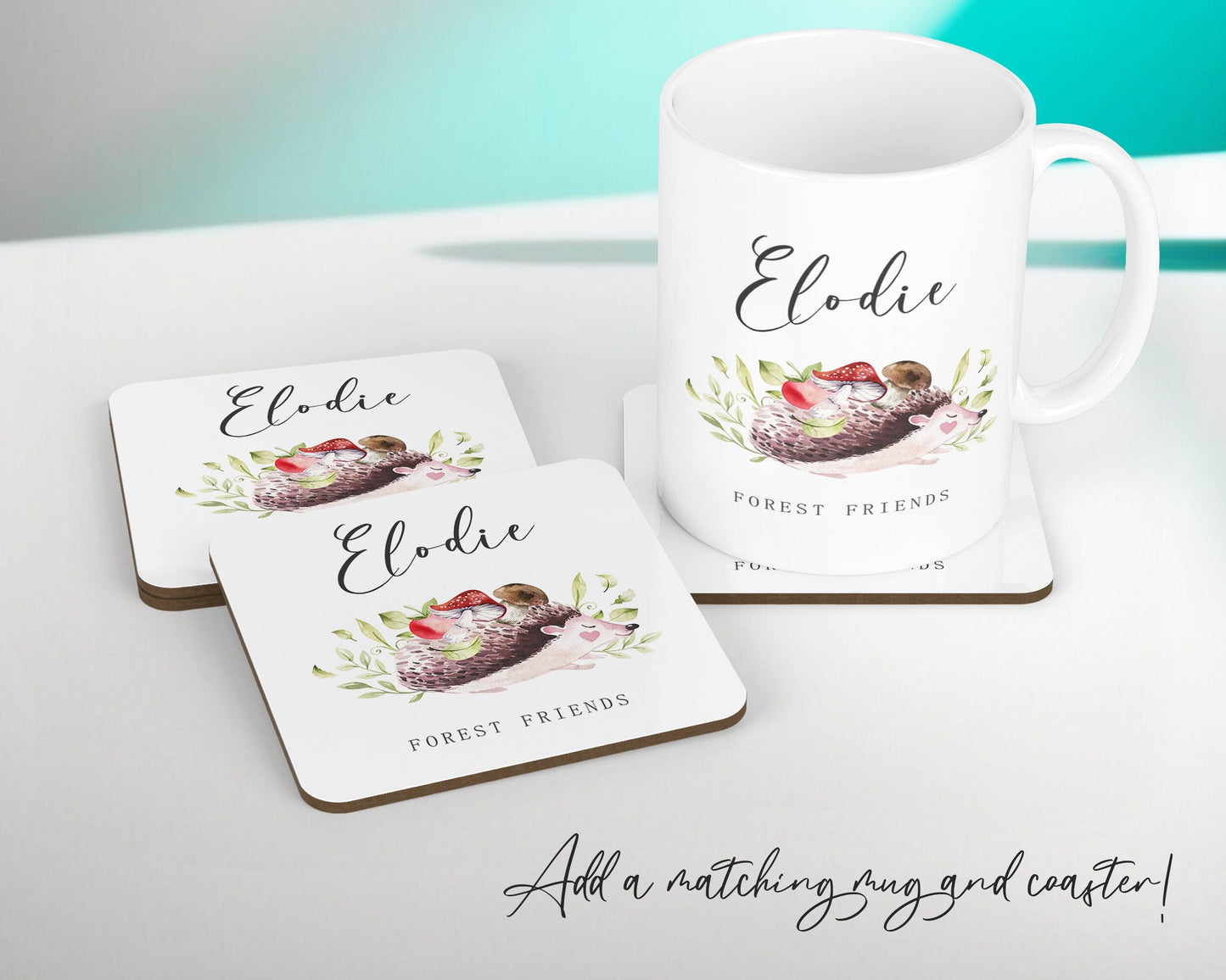 Personalised Hedgehog Cushion Gift Printed Name Design - Pillow Gift For Girls Boys Nursery Bedroom Decor Birthday Gift CS279