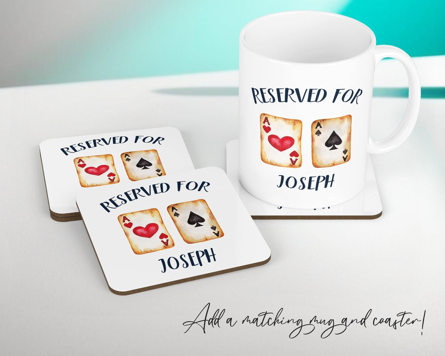 Personalised Poker Reserved For Cushion Gift Printed Name Design Cushion Throw Pillow Gift For Him Her Christmas Gift CS357