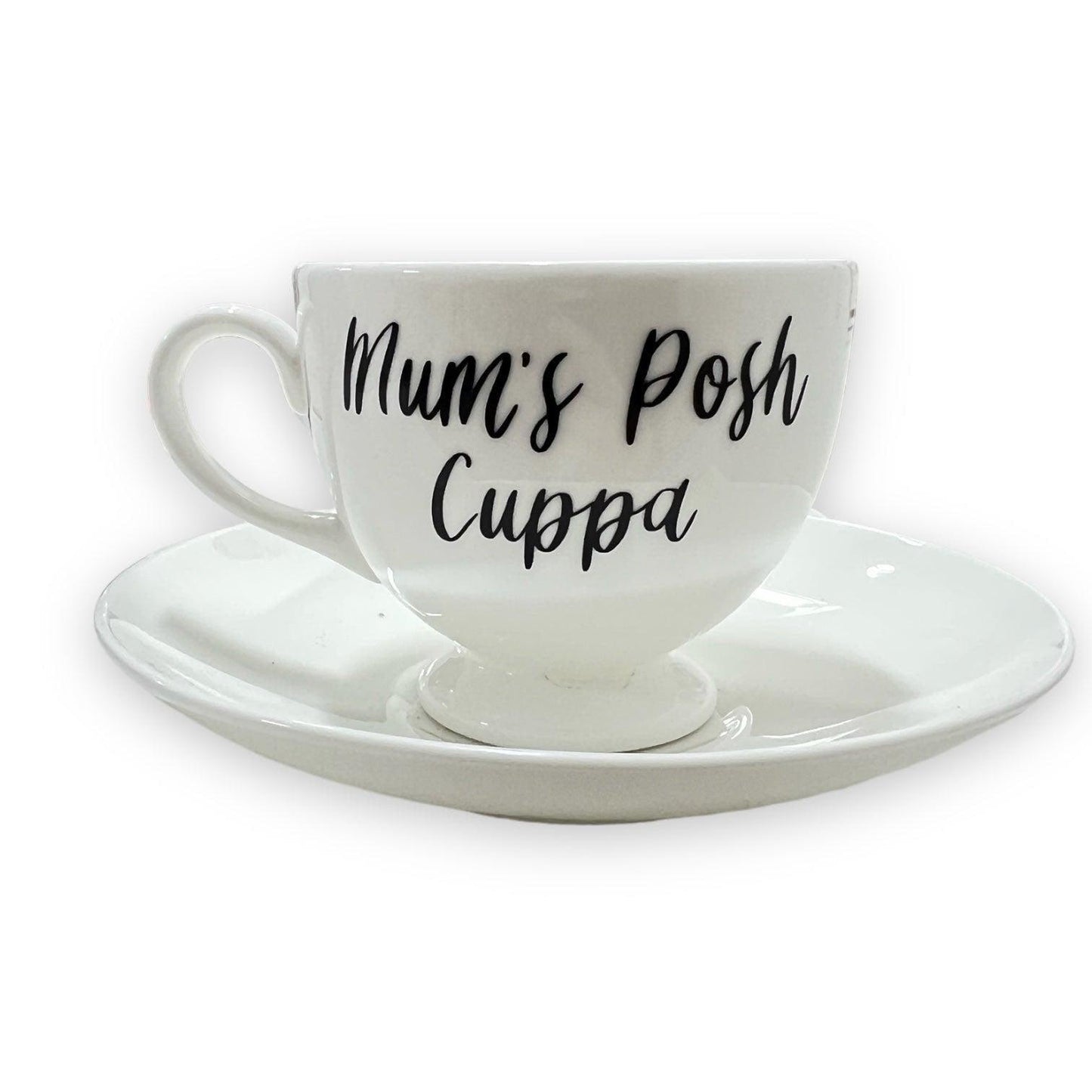 Mum's Posh Cuppa - Ceramic Cup & Saucer