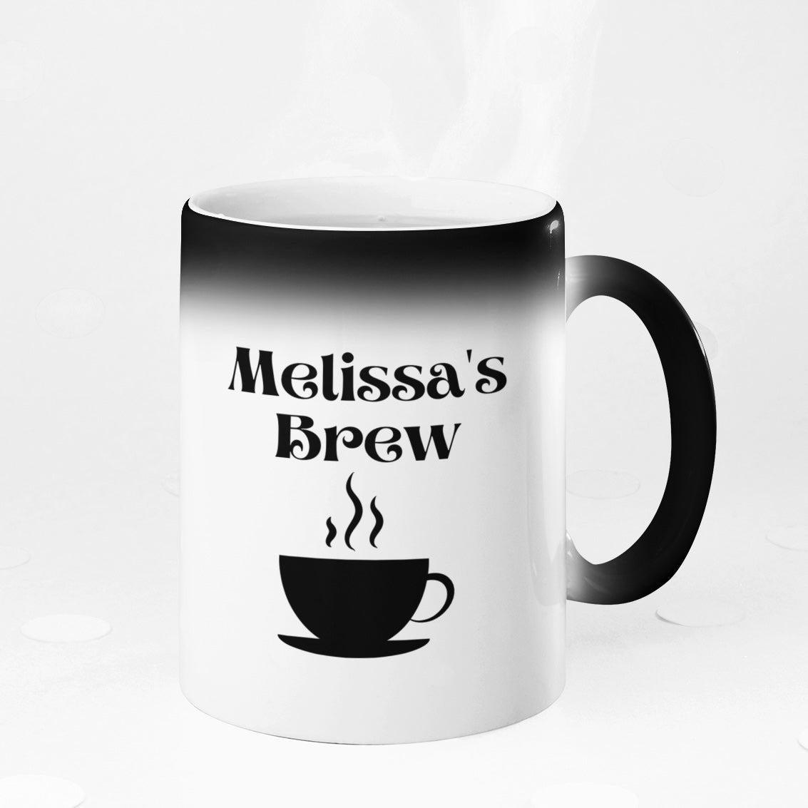 Personalised Colour-Changing Brew Mug – Name of Your Choice! ☕