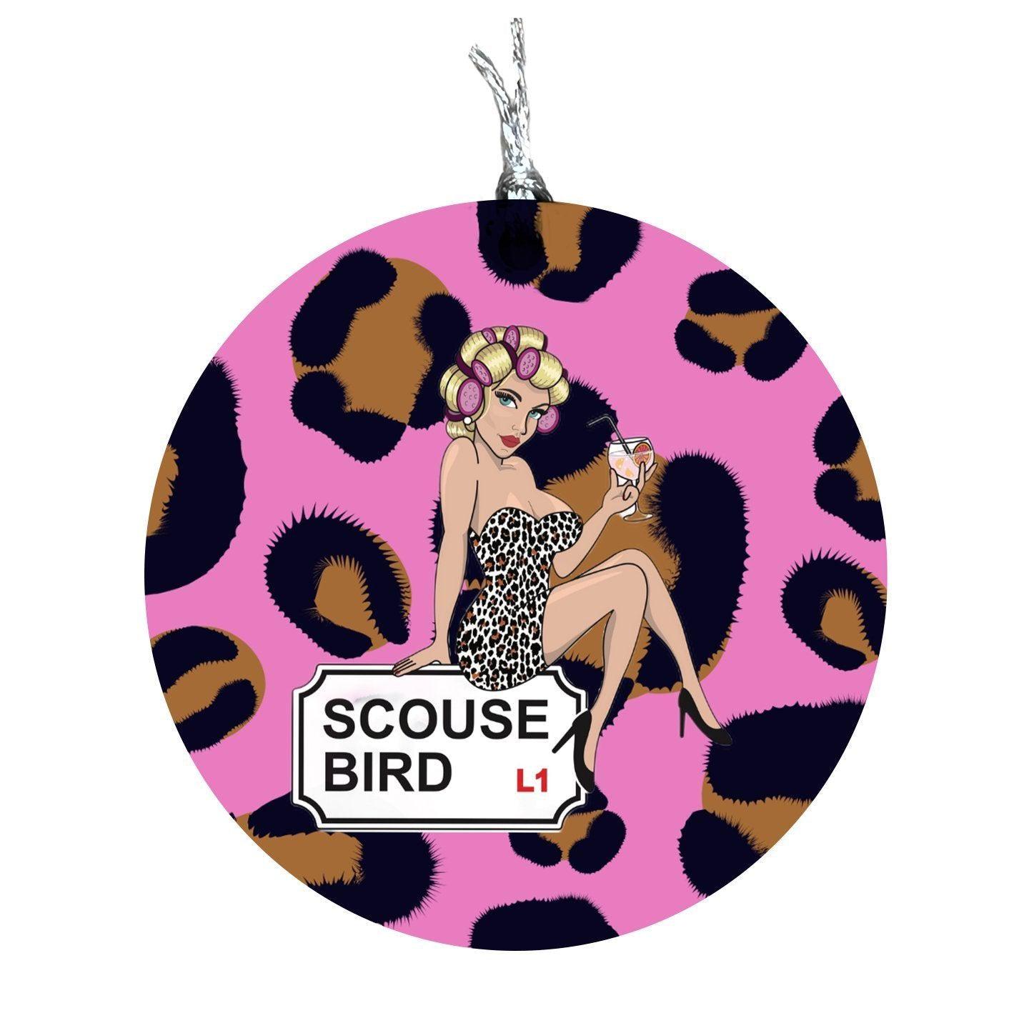 Scouse Bird Logo Leopard Print Decoration