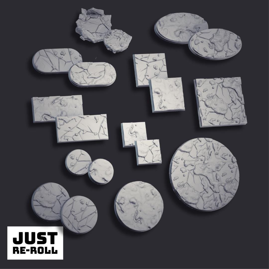 Arctic Base Set – 3D Printed Miniature Bases