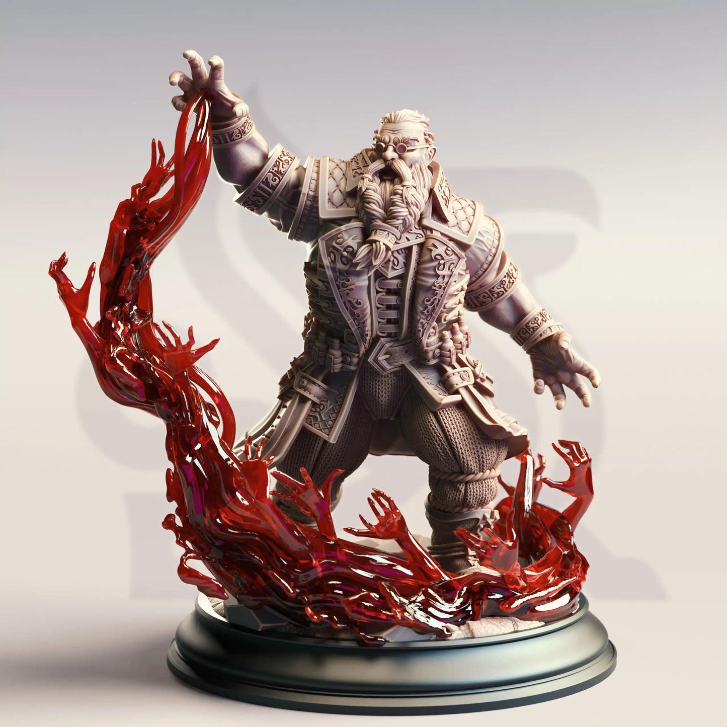 Korgrin Bloodstone Blood Pact Warlock - 3D Printed Warlock Character Miniature