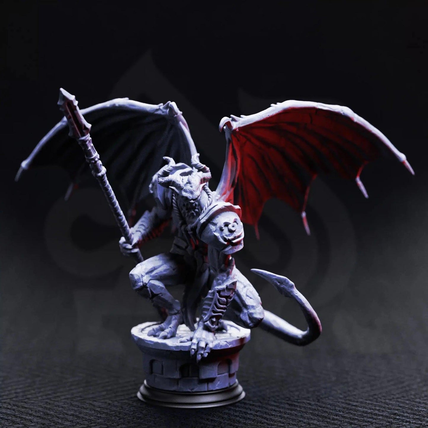 Bell Tower Gargoyle - 3D Printed Monster Miniature