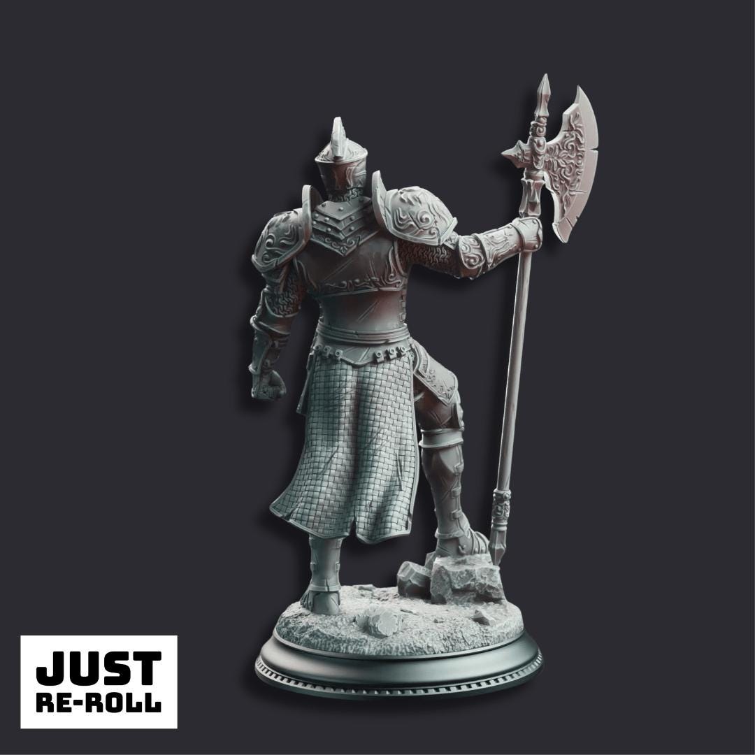Ser Claudius Knight of the Tower - 3D Printed Paladin Character Miniature