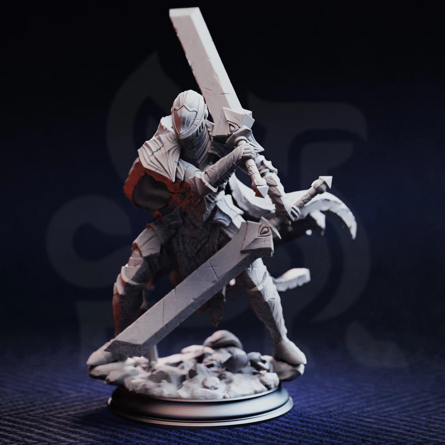 Valoris the Unscathed – Immortal Warrior - 3D Printed Fighter Character Miniature