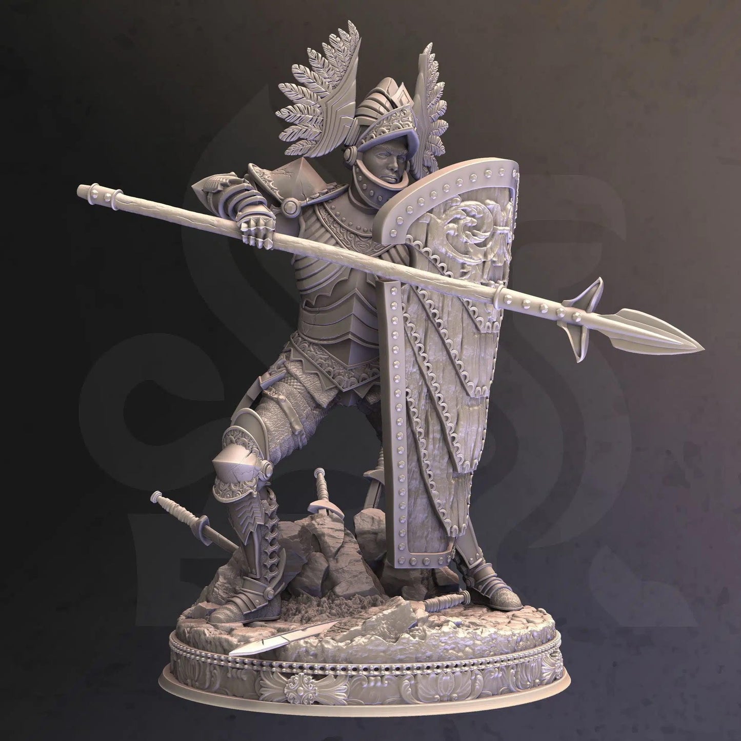 Eridius Falx – Tower Guard - 3D Printed Fighter Character Miniature