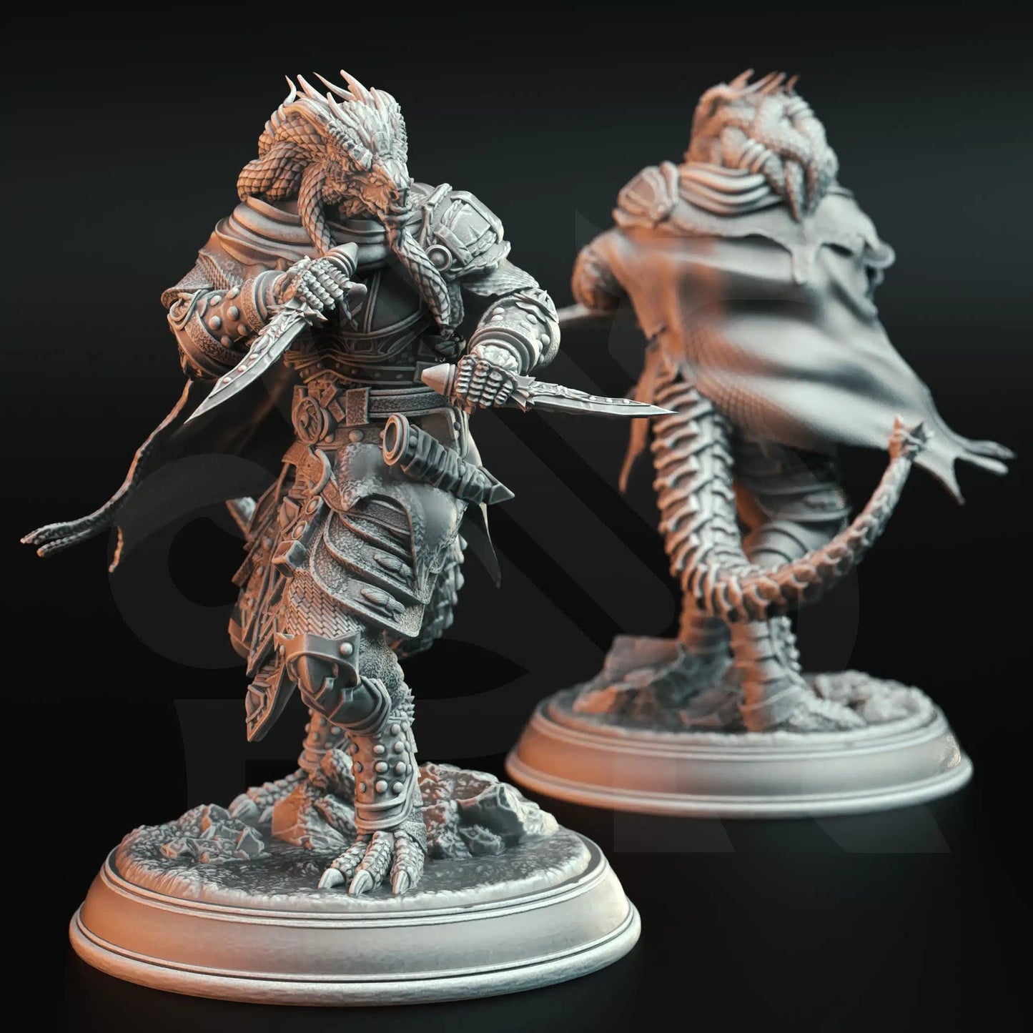Umbrascale – Draconic Rogue - 3D Printed Ranger Character Miniature