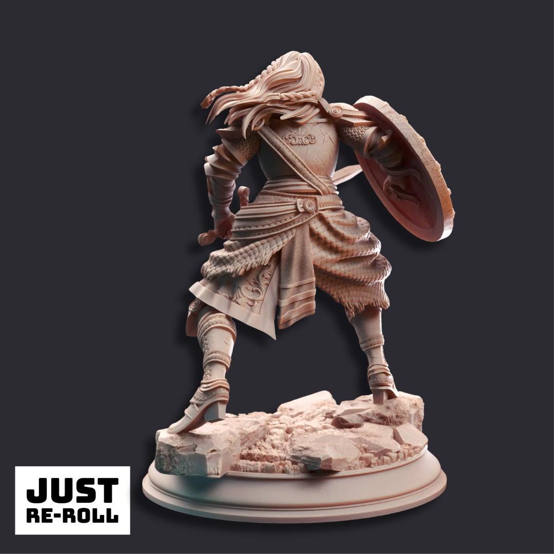 Jorjie of Hvirna Veteran Fighter - 3D Printed Fighter Character Miniature