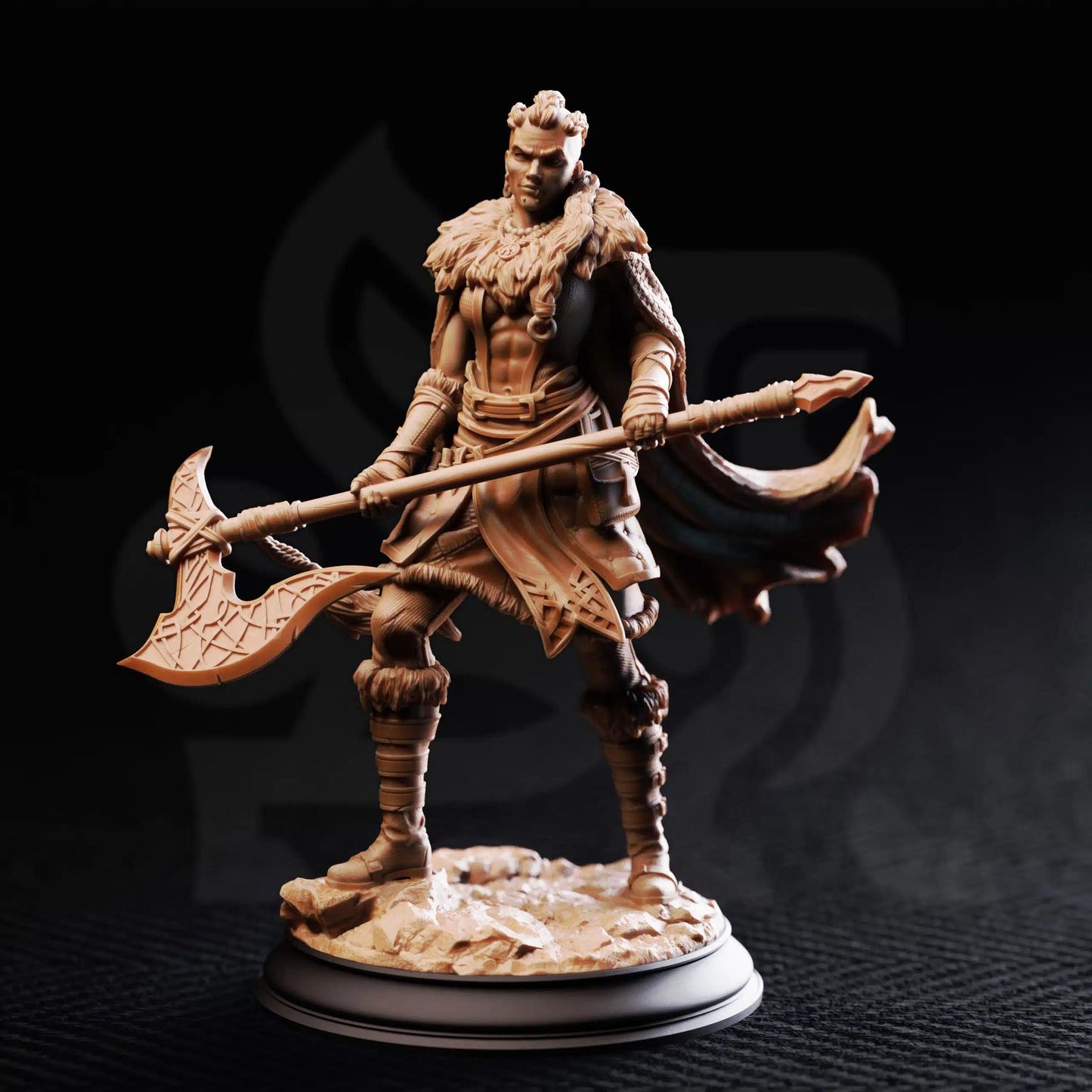 Gunnhildr Outlander Berserker - 3D Printed Barbarian Character Miniature