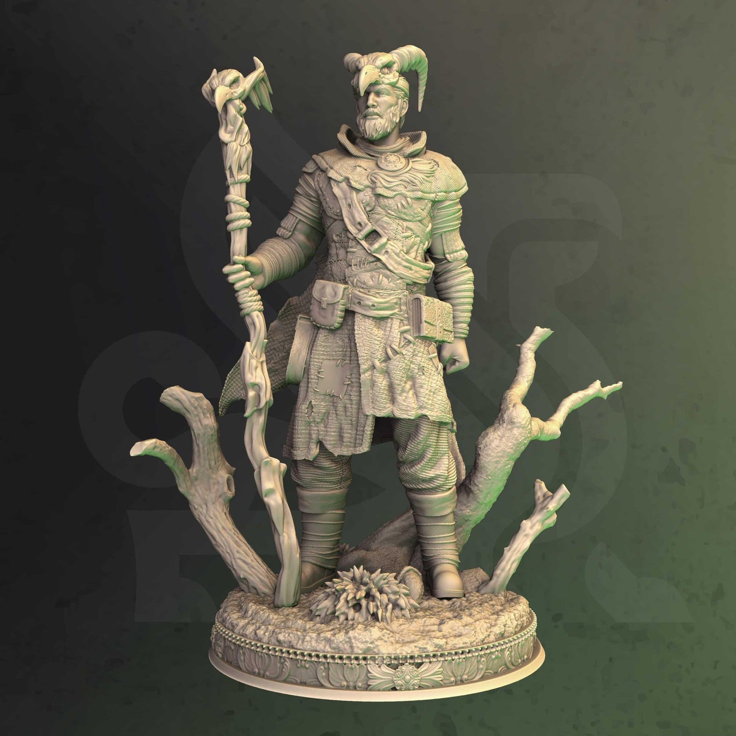 Noranor Gryphic Druid - 3D Printed Druid Character Miniature