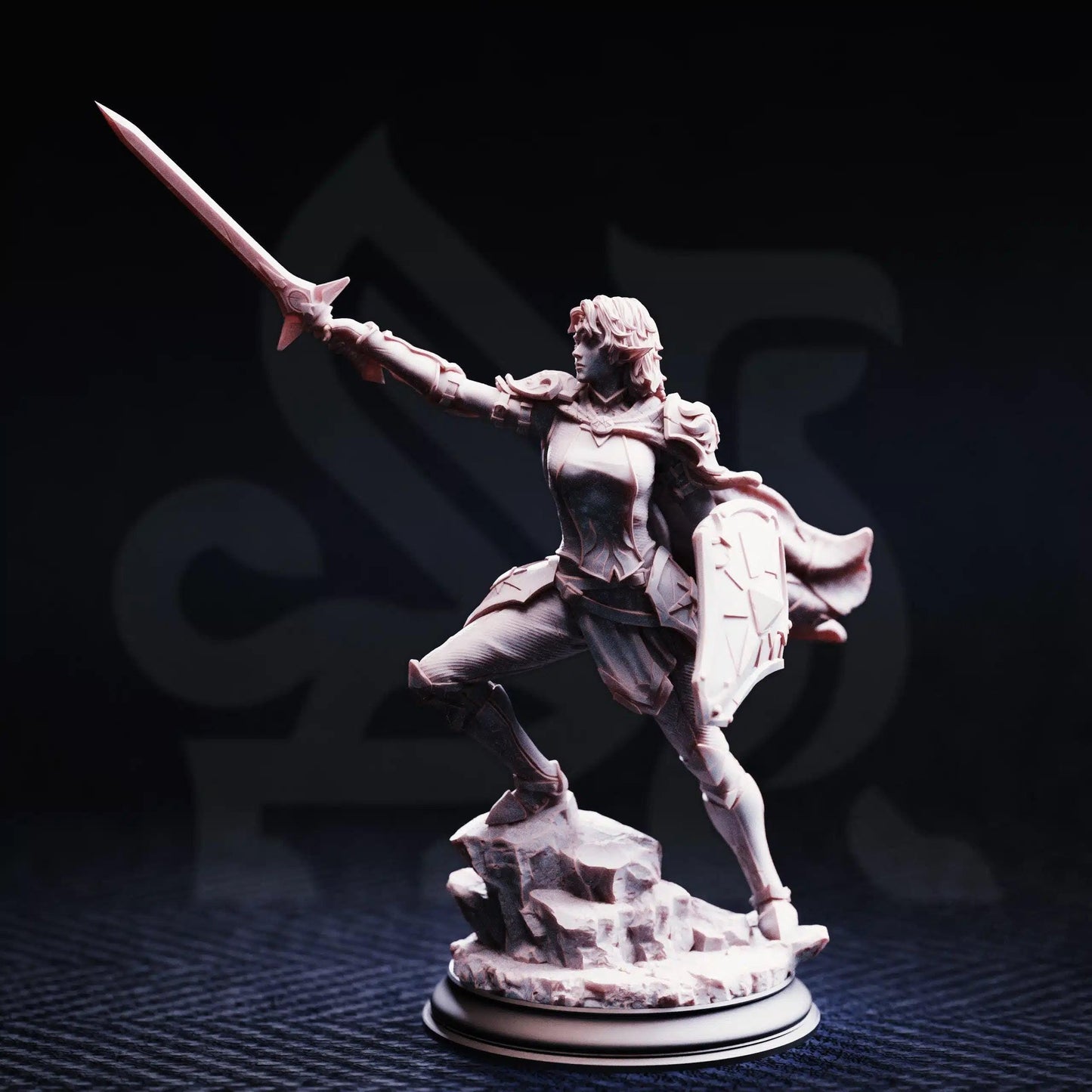 Hitalia – Paladin of Glanion - 3D Printed Fighter Character Miniature