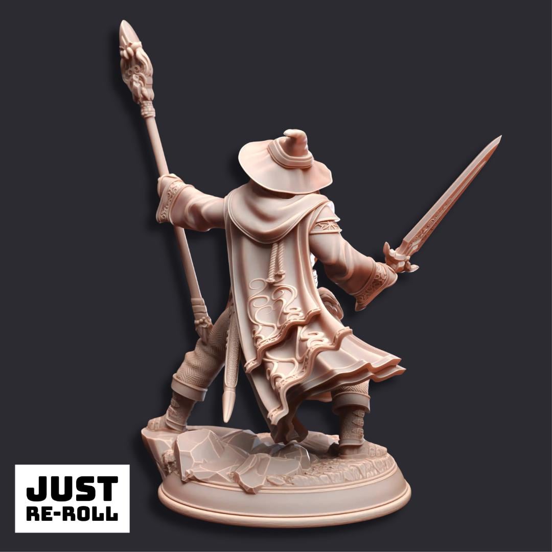 Artemis of Canos Wizard Miniature – 3D Printed Resin Fantasy Character