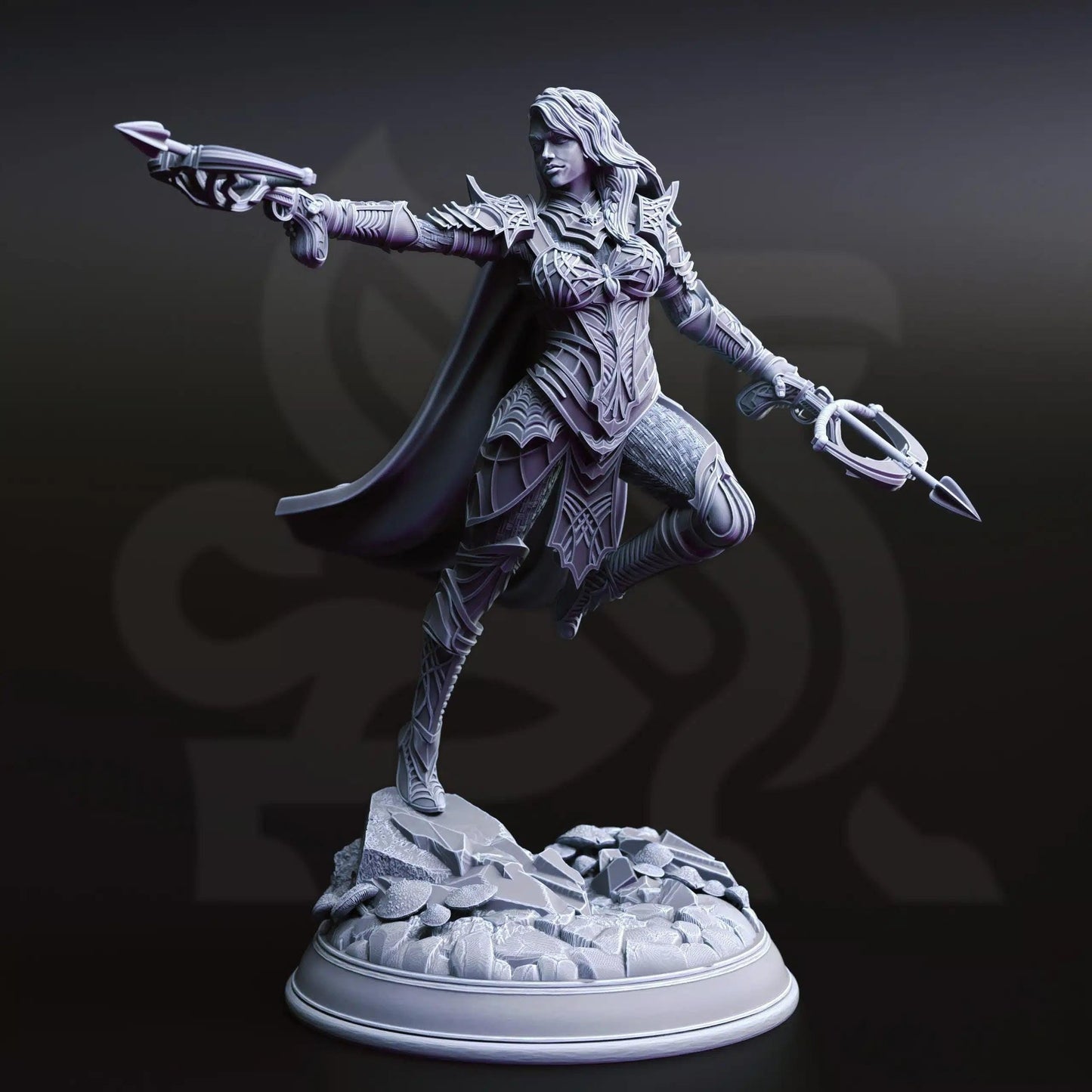 Vakara N’thara – Drow Assassin - 3D Printed Ranger Character Miniature