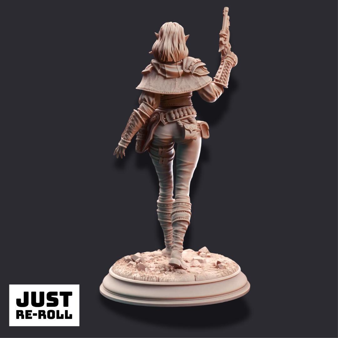 Lendara “Slickshot” Varth - 3D Printed Rogue Character Miniature