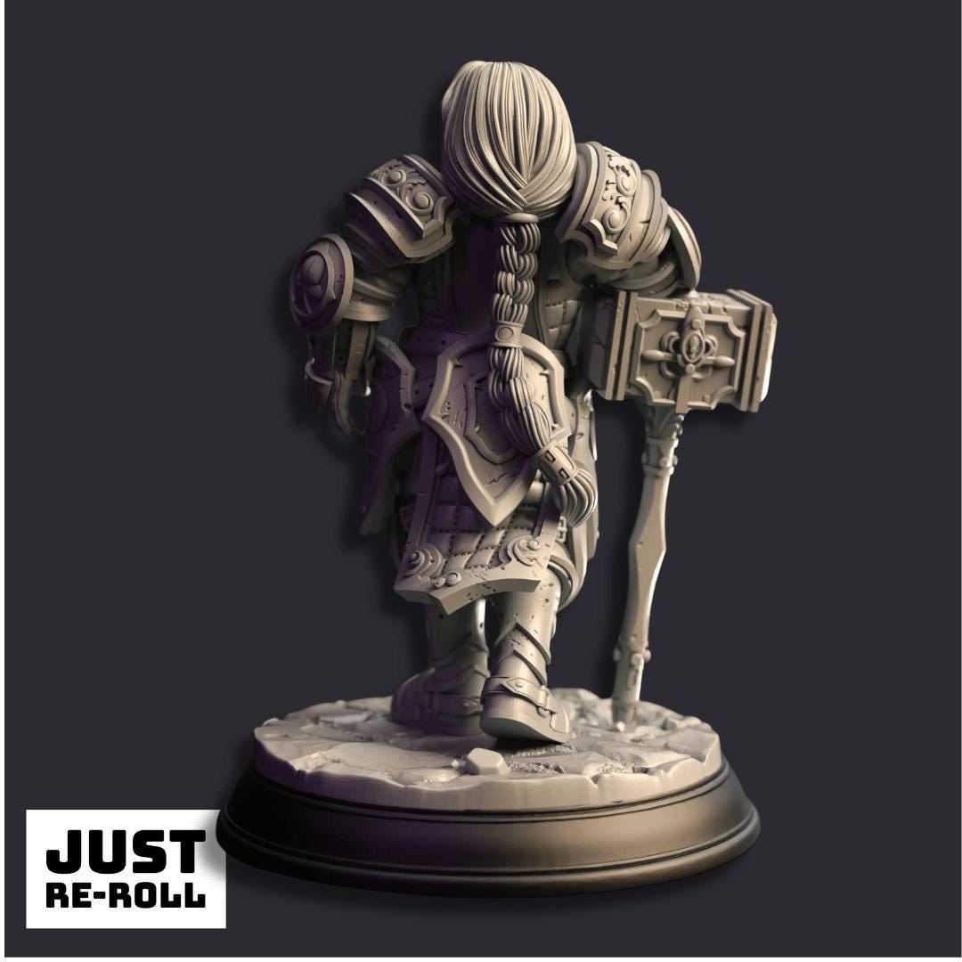 Enira Stronka Knight-Faith - 3D Printed Paladin Character Miniature
