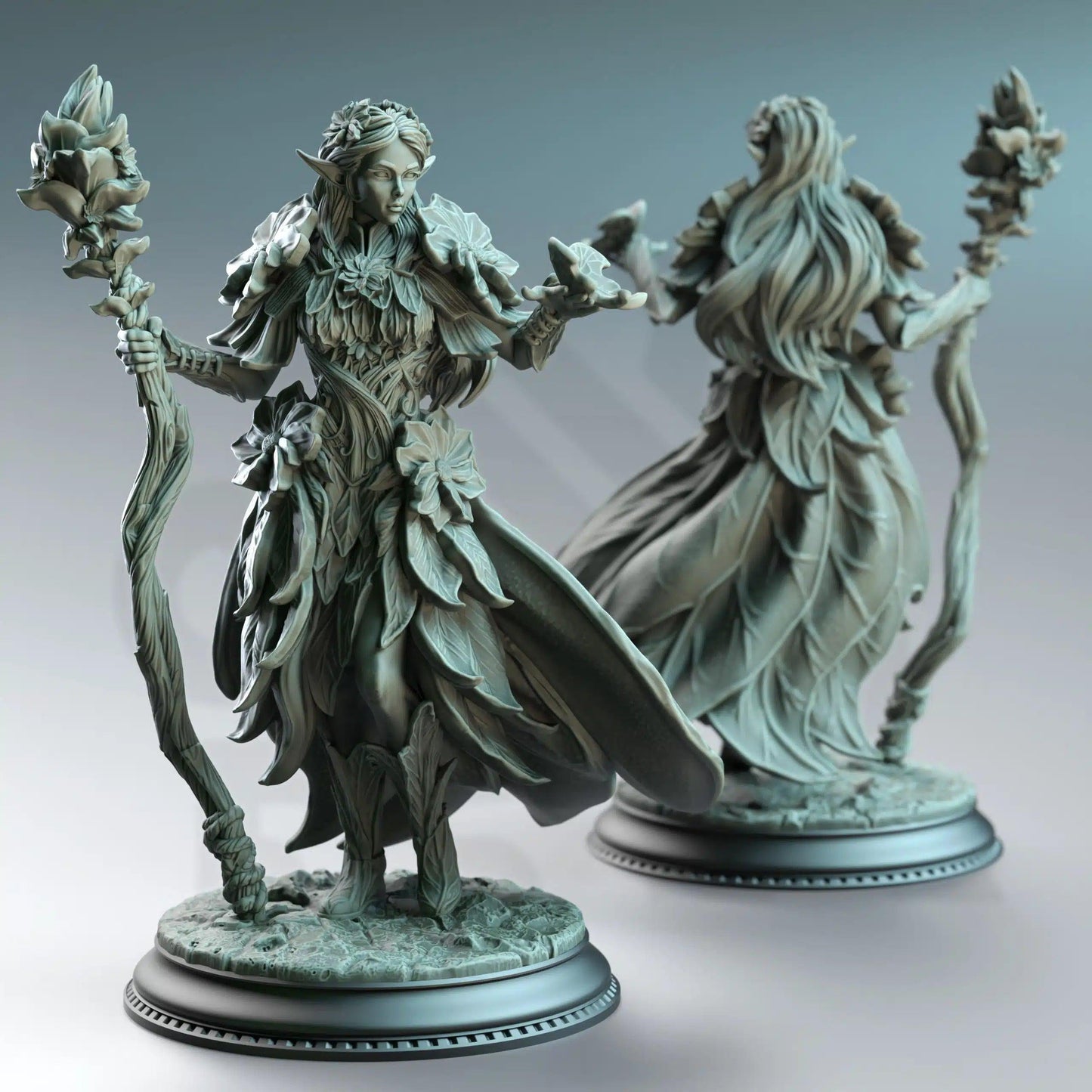Synoria the Noble Hearted – Feywalker Caster - 3D Printed Druid Character Miniature