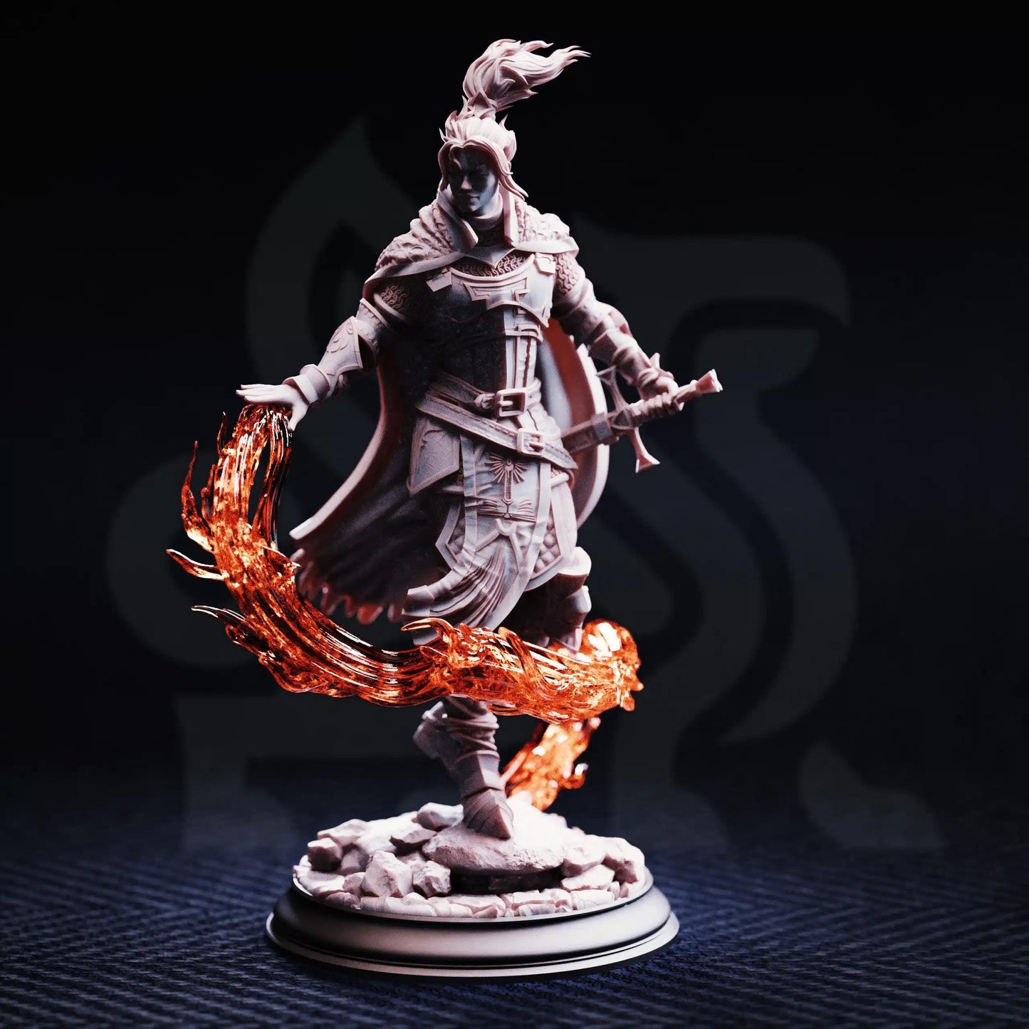 Selrina Battlemage of Tharanais - 3D Printed Sorcerer Character Miniature