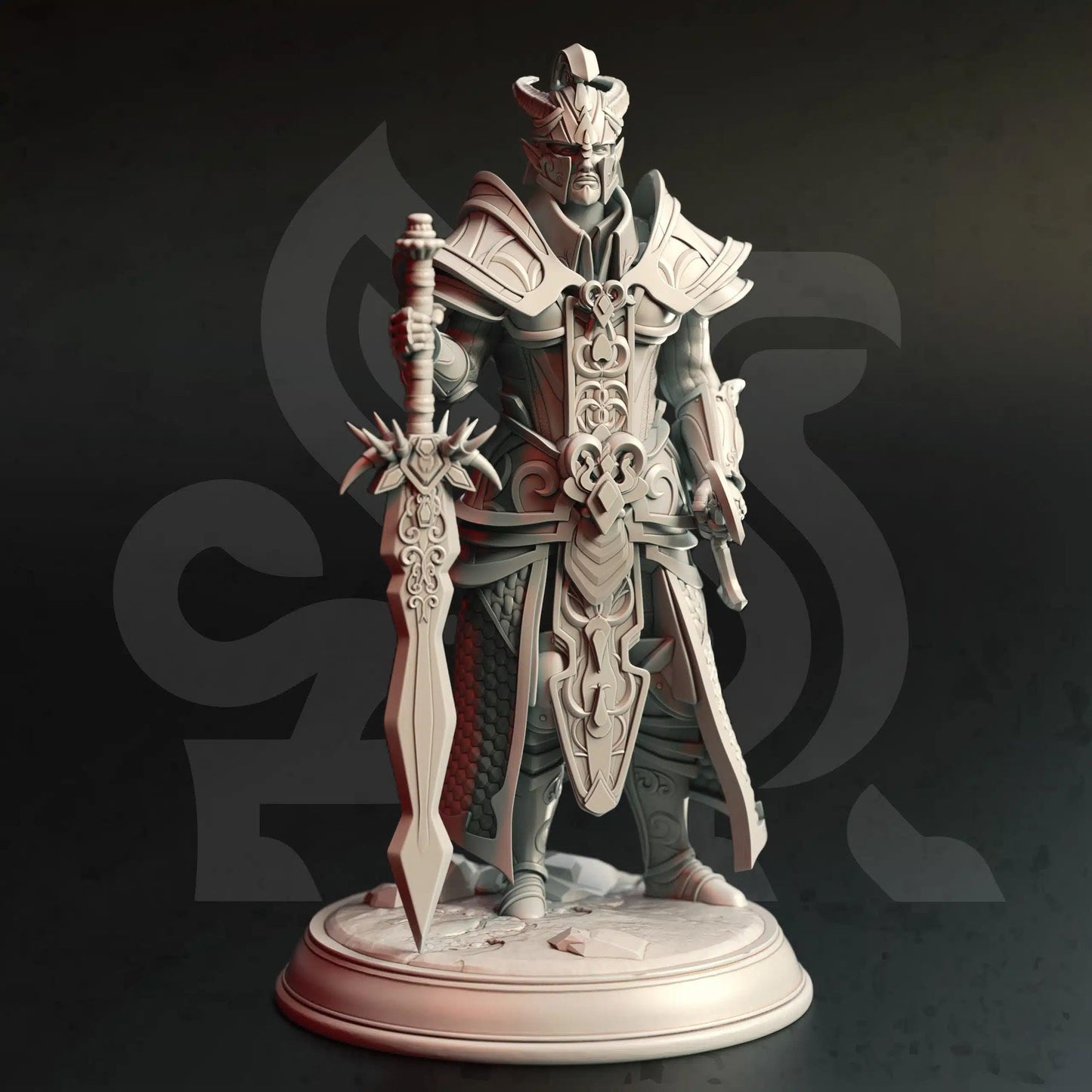 Valius Hanar Arch Marshall - 3D Printed Fighter Character Miniature