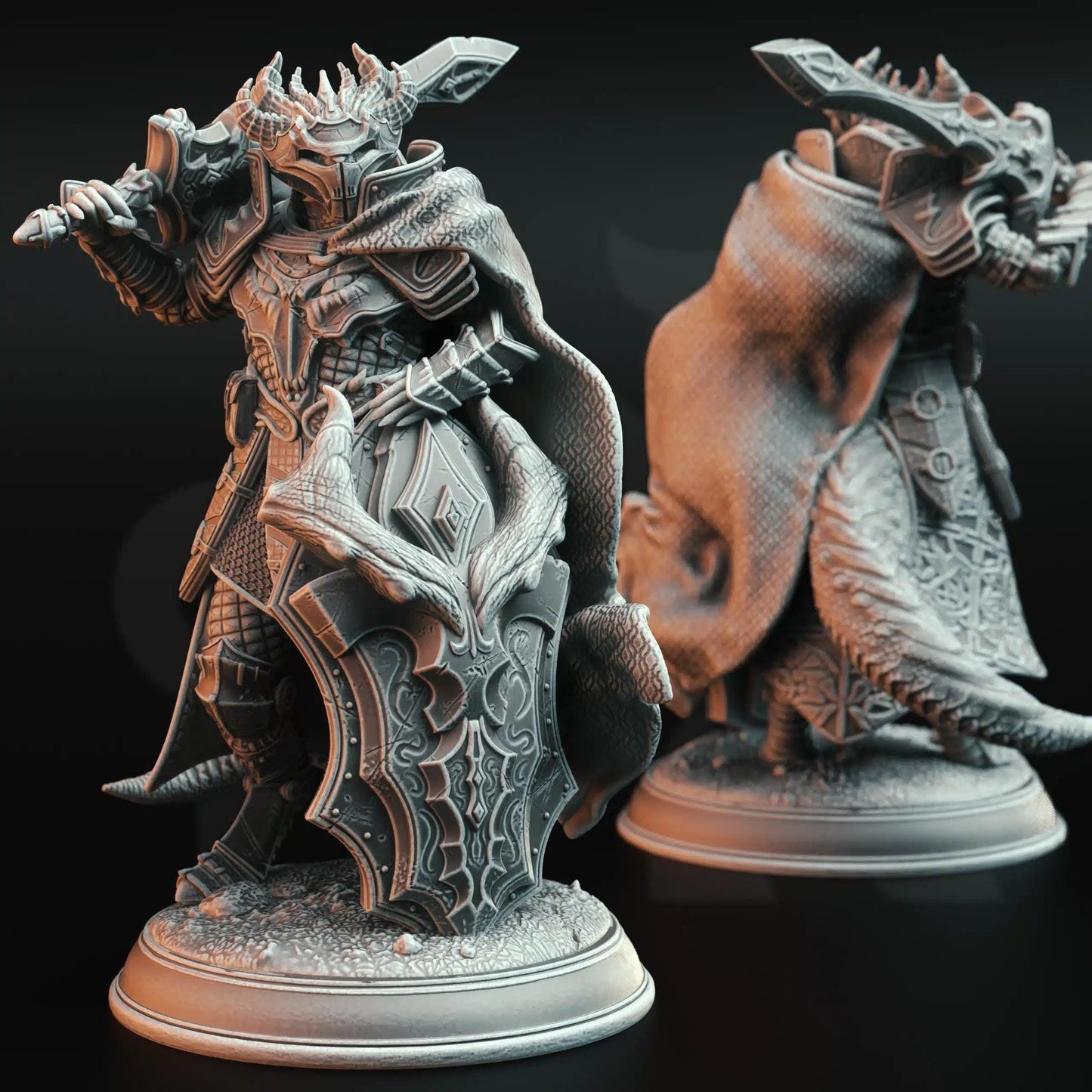 Horakthar Dragon Commander - 3D Printed Fighter Character Miniature