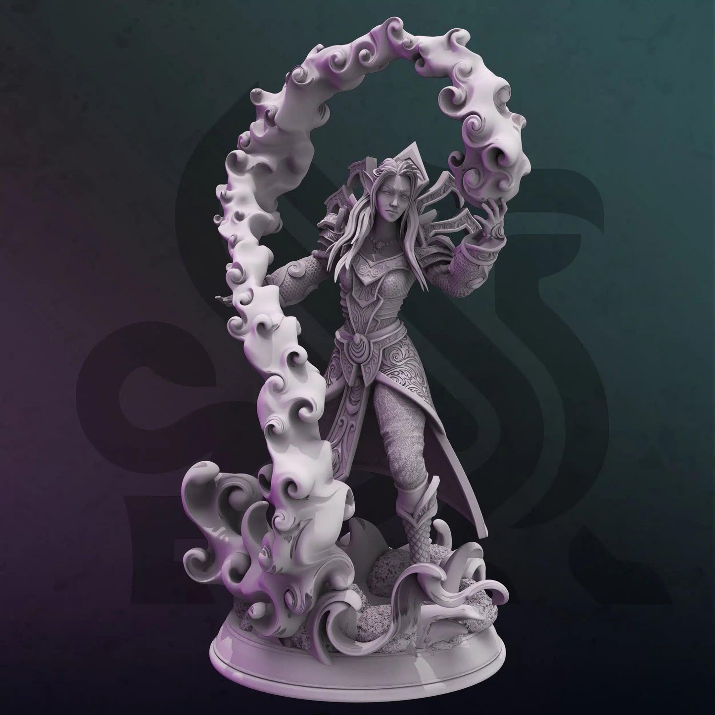 Irivyl – The Blind Seeress - 3D Printed Sorcerer Character Miniature