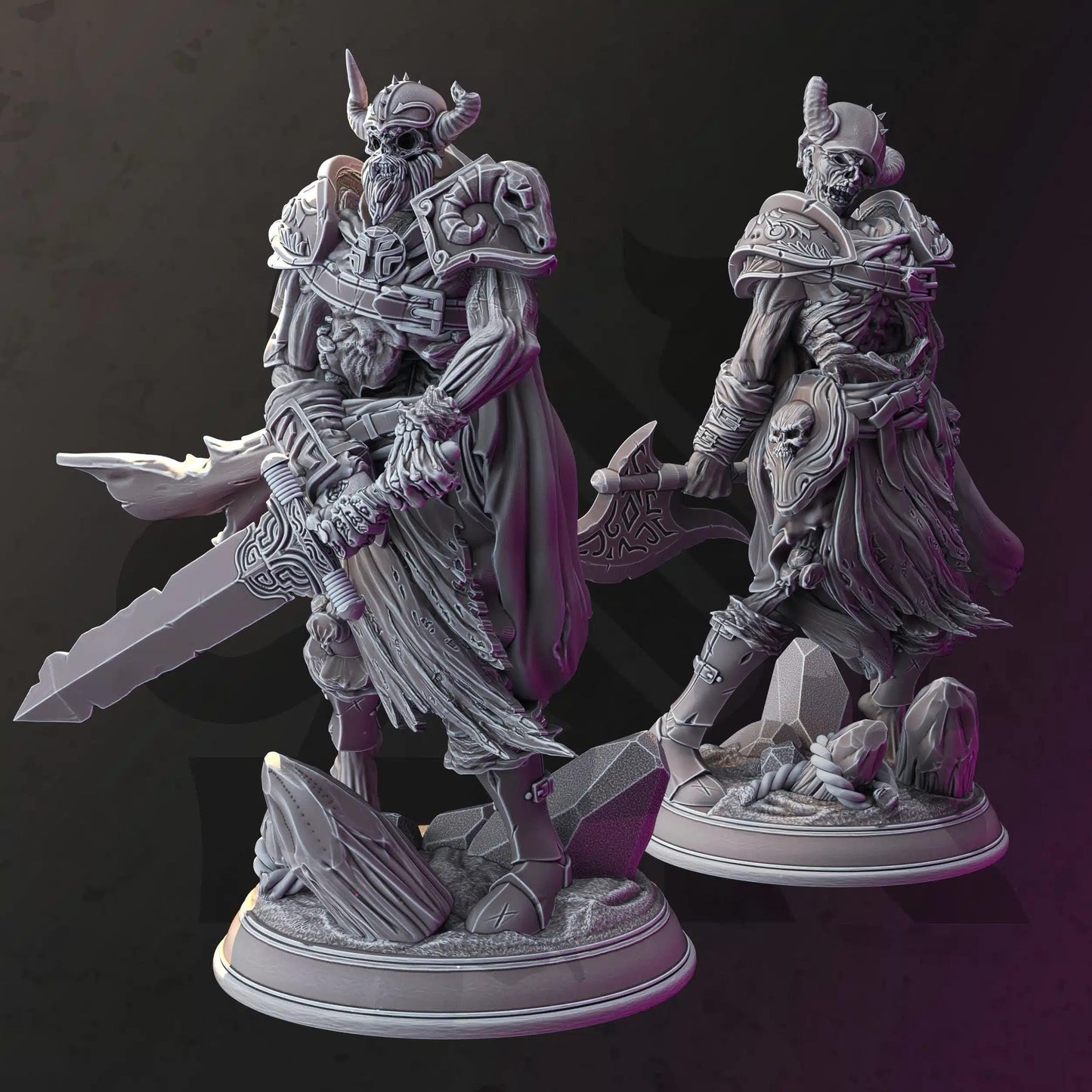 Arisen Warriors – Skeletal Guardians - 3D Printed Monster Character Miniature