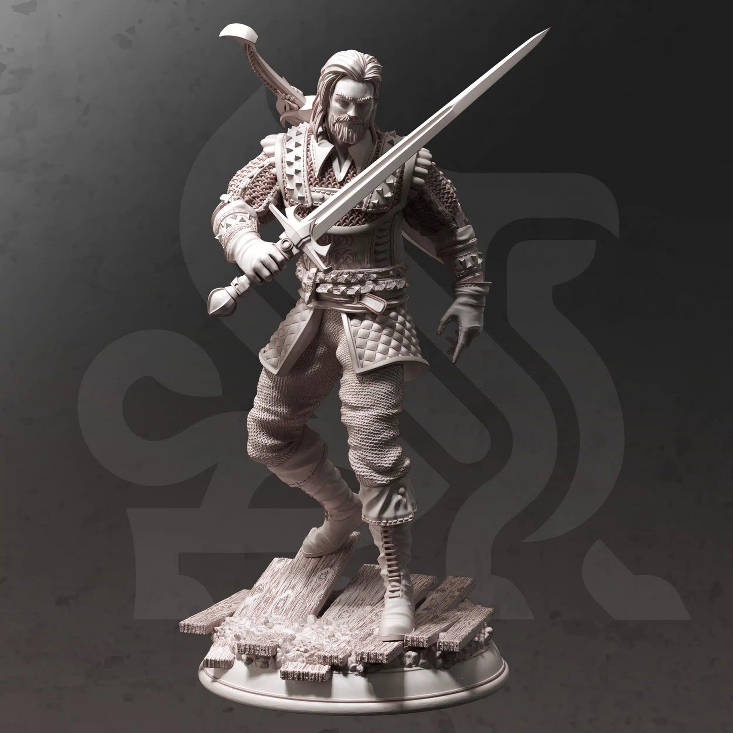 Tarick Wolfheart - 3D Printed Fighter Character Miniature