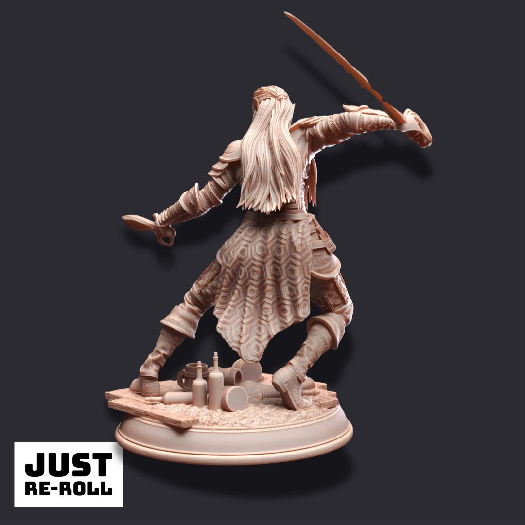Hali Brookes – Water Elemi Rogue - 3D Printed Fighter Character Miniature