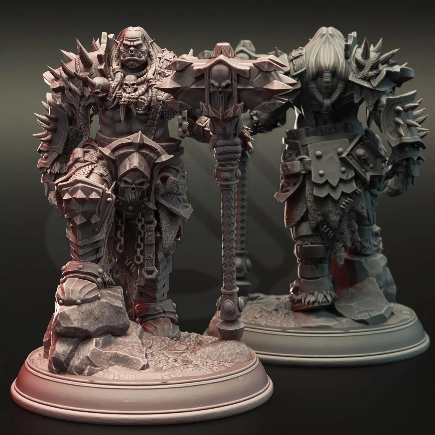 Gazza the Arrowproof Orc Warboss - 3D Printed Barbarian Character Miniature