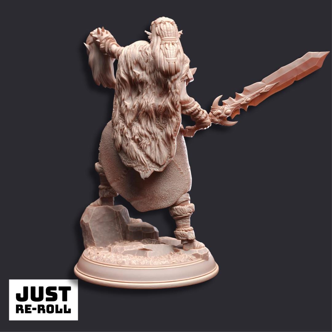 Brakaza The Goblin Queen - 3D Printed Barbarian Character Miniature