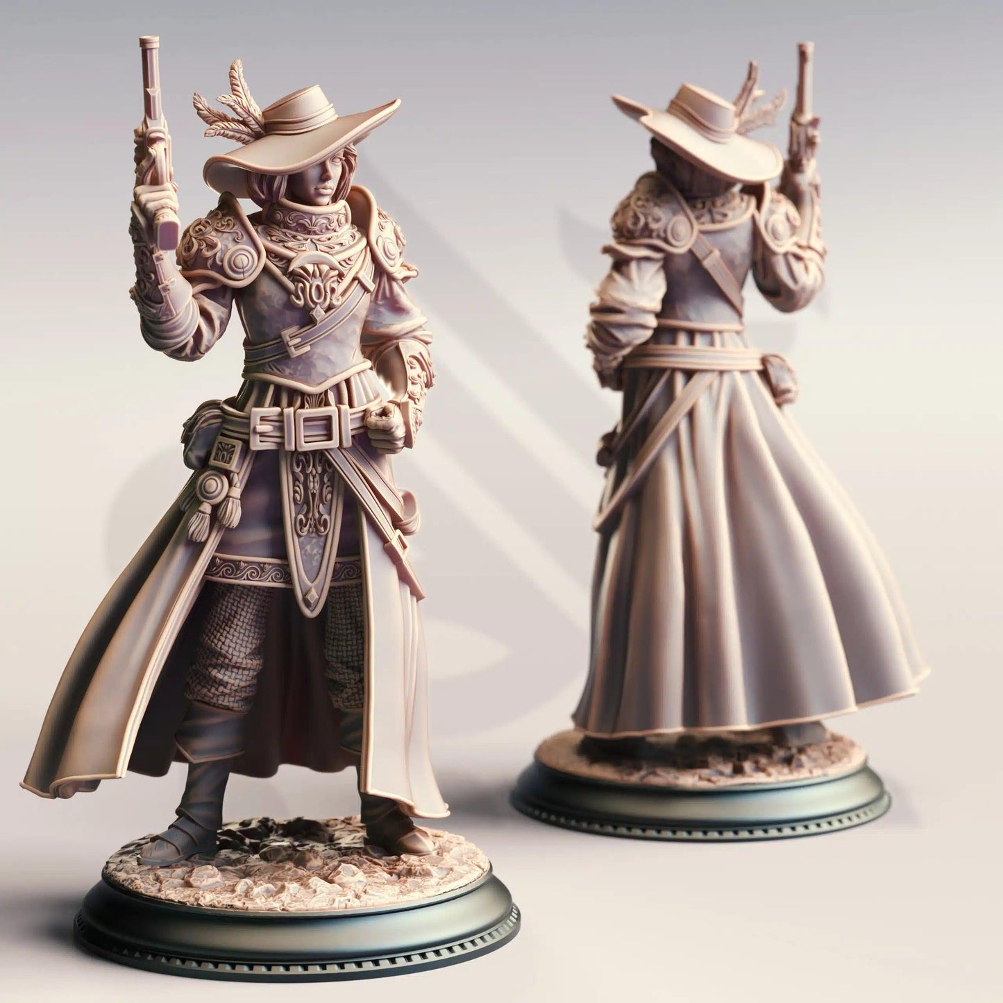 Lady Cirilia of the Reach – High Inquisitor - 3D Printed Gunslinger Character Miniature