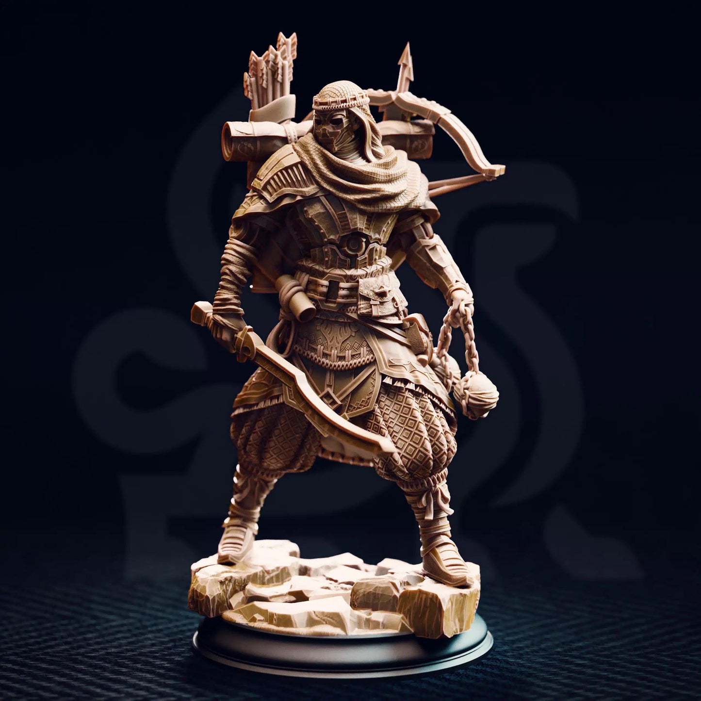 Anatolius of the Far Sands – Soulforged Wanderer - 3D Printed Ranger Character Miniature
