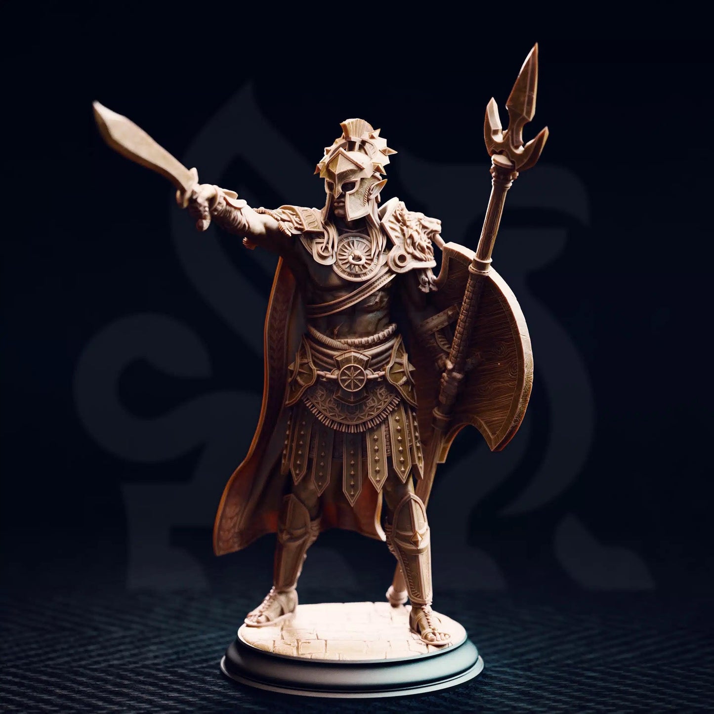 Vilryn Kaedrys – Sun Elf Gladiator - 3D Printed Fighter Character Miniature