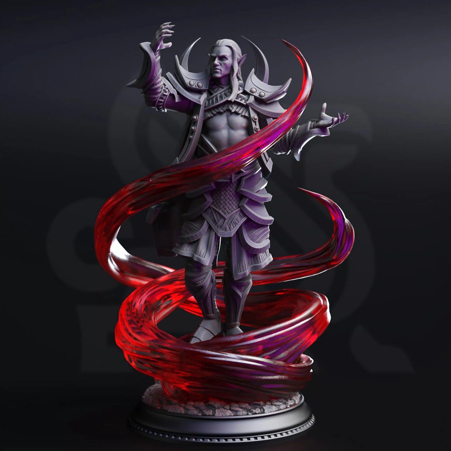 Ilvos Drak’thin – Drow Lunar Sorcerer - 3D Printed Wizard Character Miniature