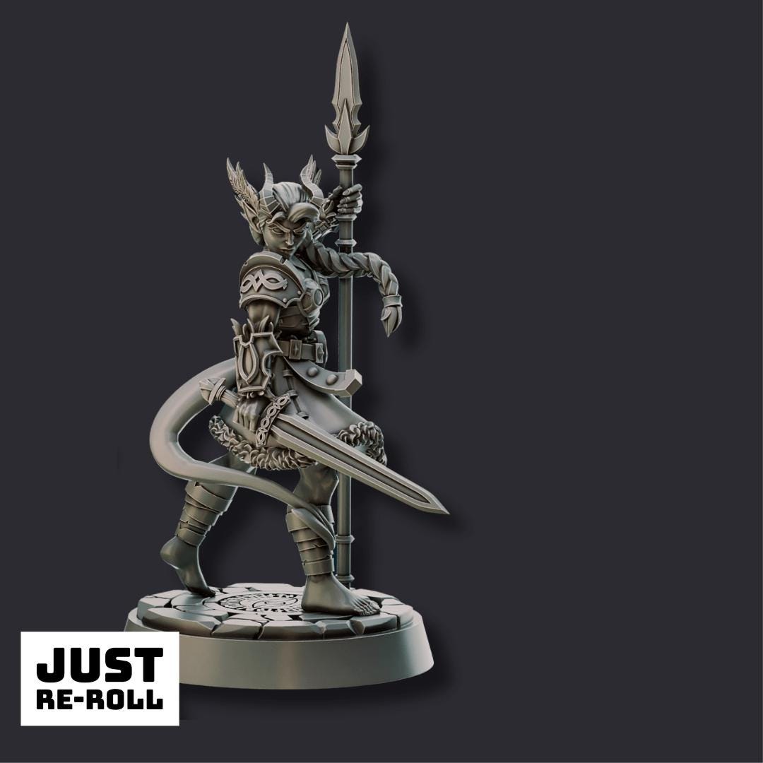 Barbarian Valkyries - 3D Printed Character Miniatures