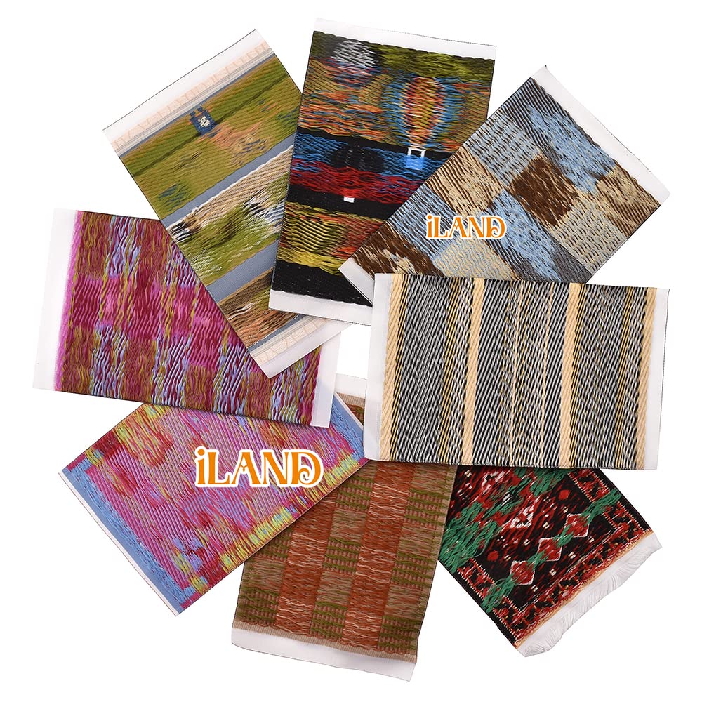 iland Miniature Dollhouse Rugs – 1:12 Scale, 6x3.8 Inch, 2-Pack, Woven Rugs