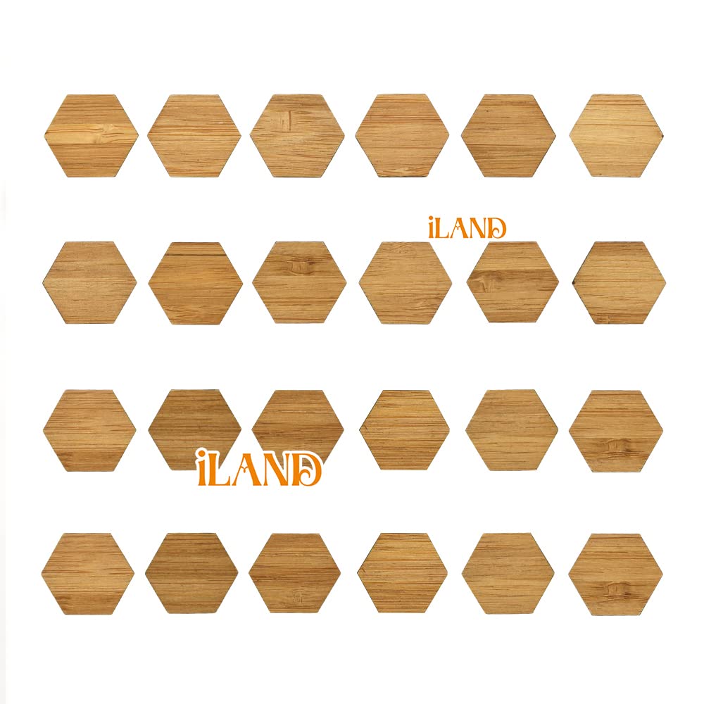 iland Varnished Dollhouse Flooring – Bamboo Hexagonal 1:12 Scale (96pcs)