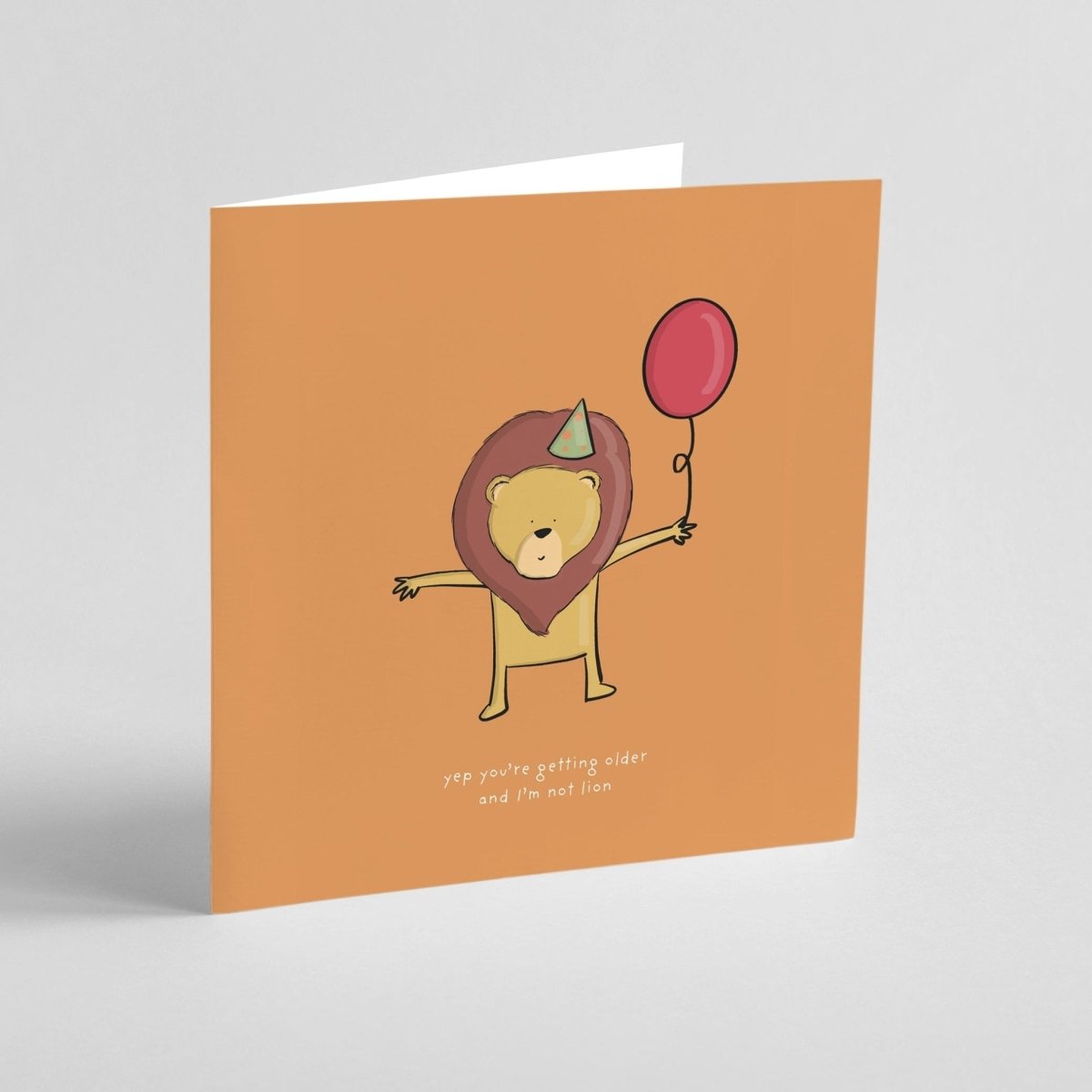 Funny Birthday Card – Cute Lion Pun Card With Playful Animal Humour