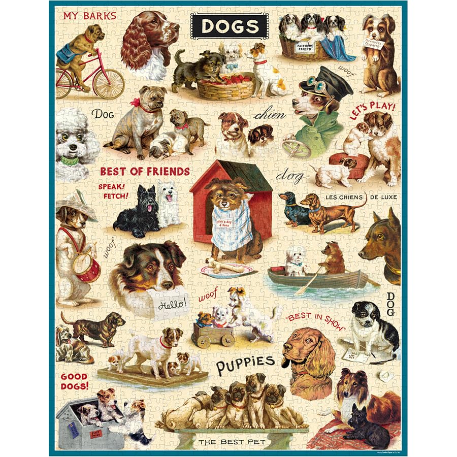 Cavallini & Co. Vintage Dogs Puzzle – 1000 Pieces