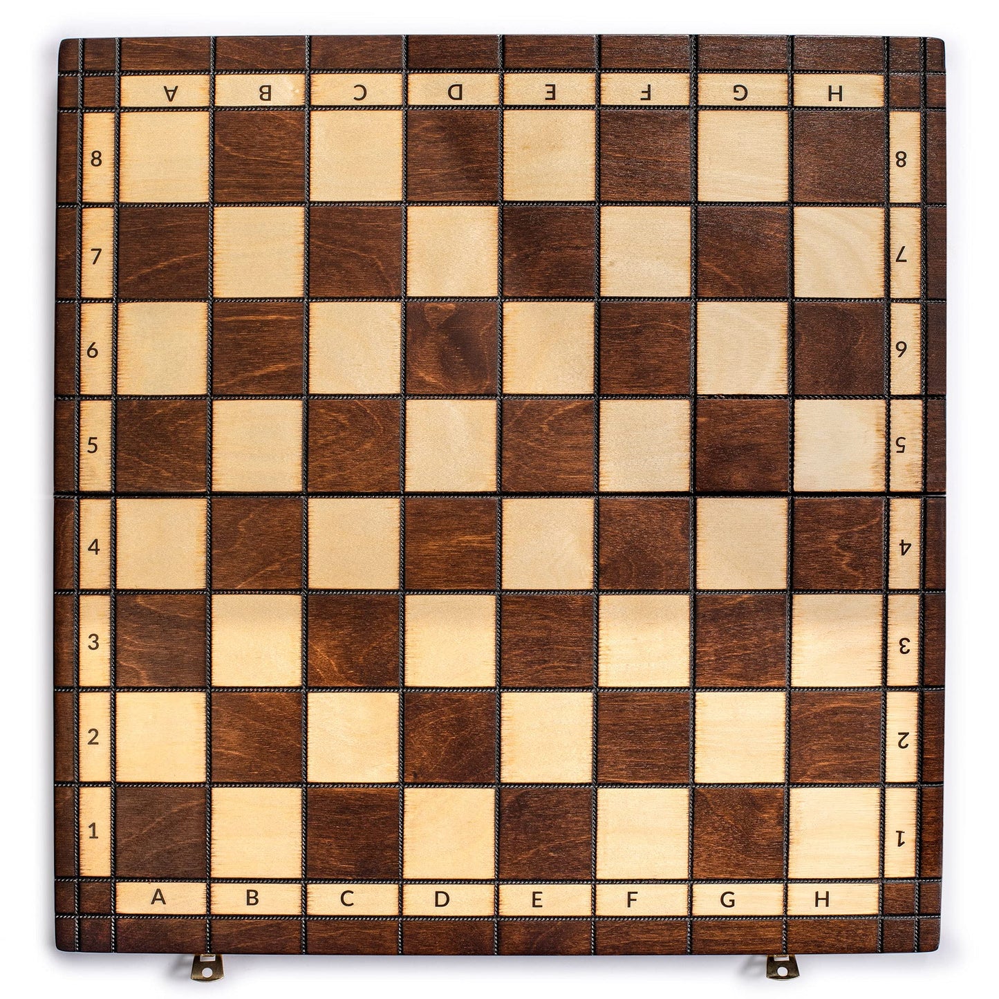 Husaria European International Chess Set — 18-Inch Folding Board and Handcrafted Sycamore Pieces