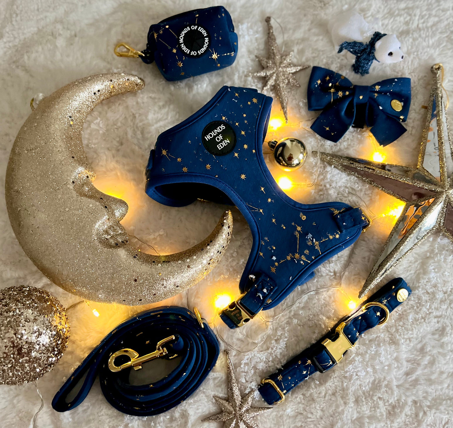 Sapphire Stars Velvet Sailor Bow Tie