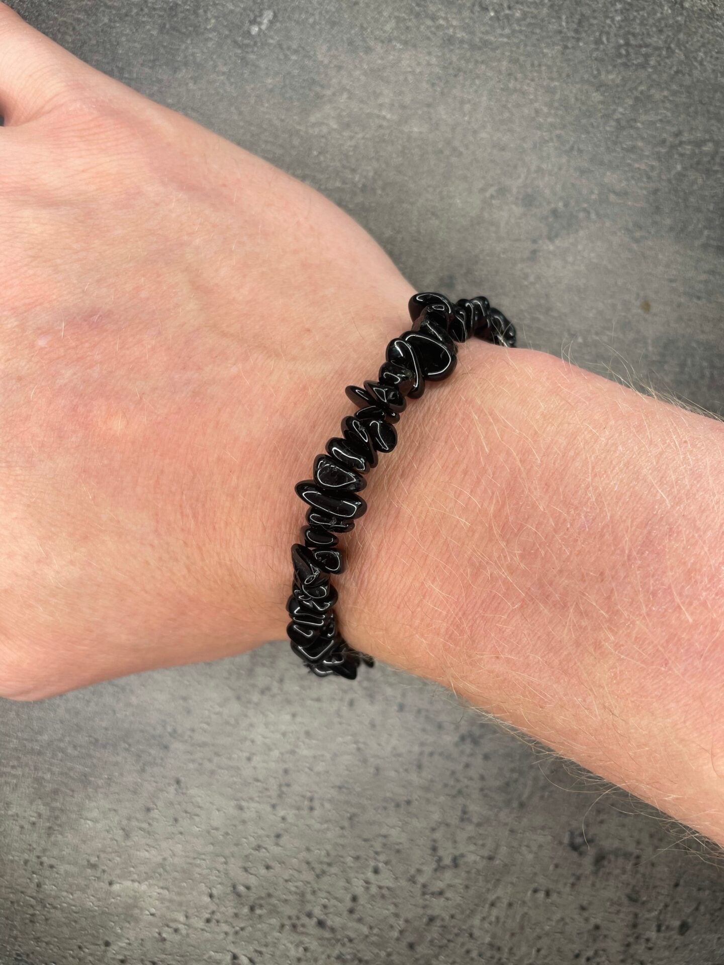 Black tourmaline - Crystal chip bracelet