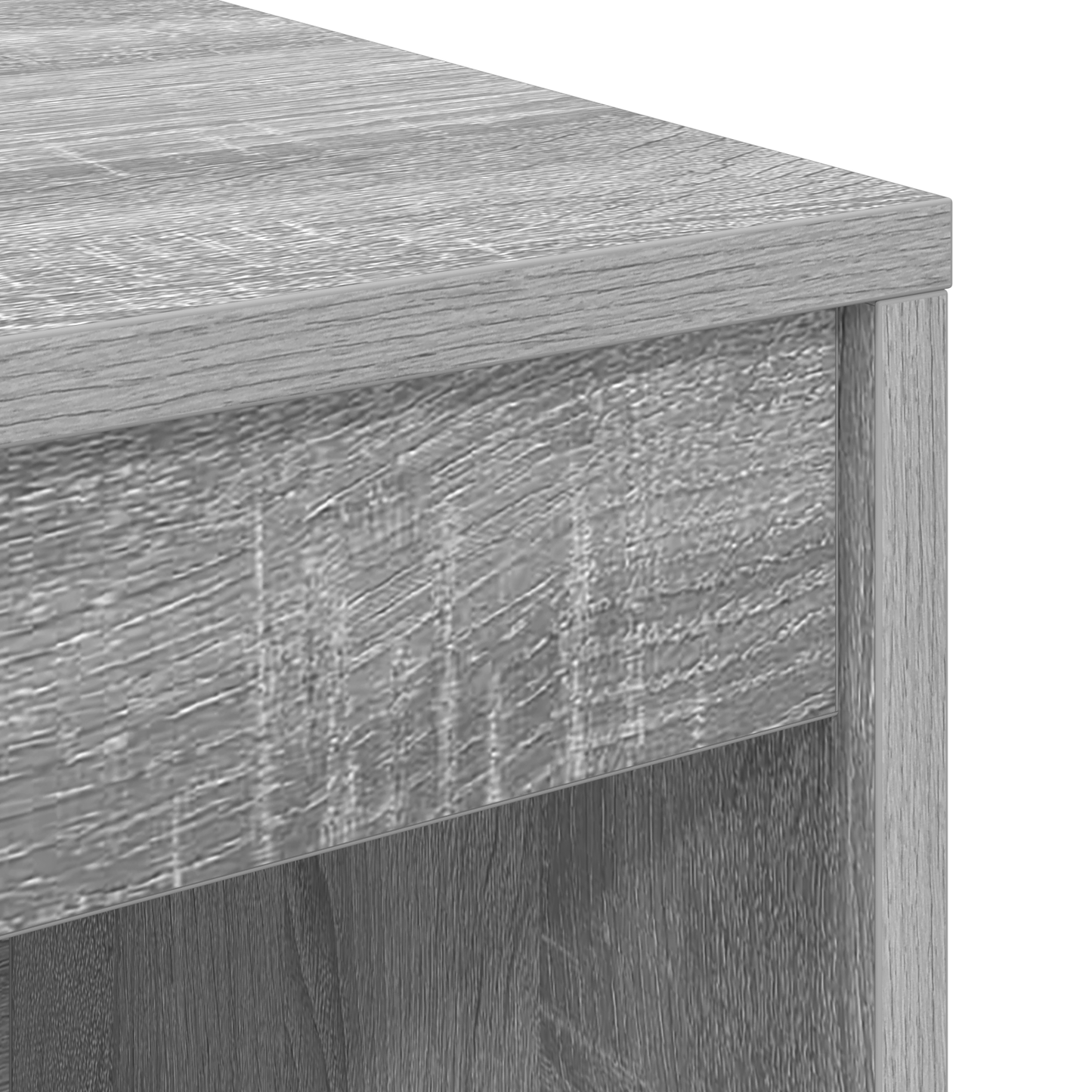 Desk with Storage Grey Sonoma Engineered Wood
