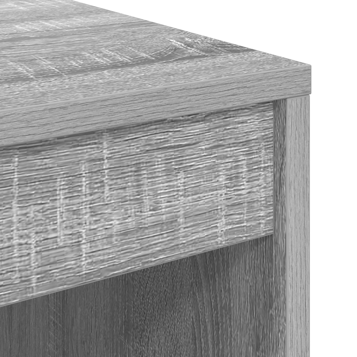 Desk with Storage Grey Sonoma Engineered Wood